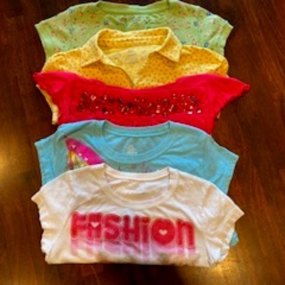 VARIOUS BRANDS GIRL L (10/12) SHIRT BUNDLE OF 5